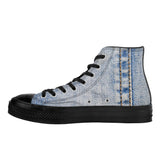 NASHVILLE BRAND BLUE JEAN FADE High Top Canvas Shoes - Black