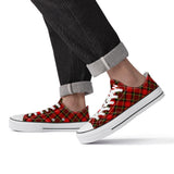 NASHVILLE BRAND RED PLAID Classic Low Top Canvas Shoes