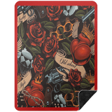 VINTAGE TAT 3 BSHL Premium Black Sherpa Blanket 60x80