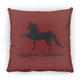 American Saddlebred 2 (black) ZP16 Medium Square Pillow