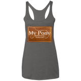 MY PONY NASHVILLE BRAND NL6733 Ladies' Triblend Racerback Tank