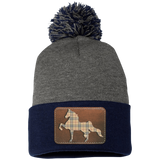 AMERICAN SADDLEBRED LEATHER PATCH (BURBURY) SP15 Pom Pom Knit Cap - Patch