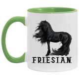 FRIESIAN STYLE 1 4HORSE AM11OZ 11 oz. Accent Mug