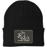 HUNTER JUMPER BLACK LEATHER CP90 Knit Cap - Patch