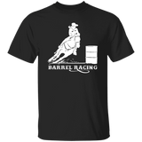 BARREL RACING STYLE 1 (WHITE) 4HORSE G500 5.3 oz. T-Shirt