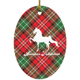 AMERICAN SADDLEBRED PLAID WALK ON RED SNOWFLAKE (4 SHAPES)