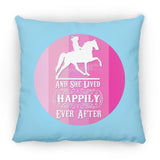 SHE LIVED HAPPILY TWH PLEASURE SHADES OF PINK ZP18 Large Square Pillow