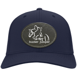 HUNTER JUMPER BLACK LEATHER CP80 Twill Cap - Patch