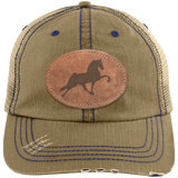 TENNESSEE WALKING HORSE PERFORMANCE LEATHER 6990 Distressed Unstructured Trucker Cap - Patch