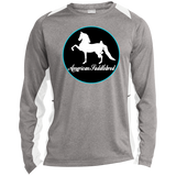 American Saddlebred ST361LS Long Sleeve Heather Colorblock Performance Tee