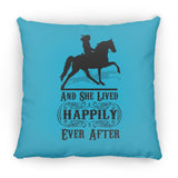 HAPPILY EVER AFTER (TWH Pleasure) Blk ZP16 Medium Square Pillow