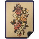 VINTAGE TAT 1 BSHL Premium Black Sherpa Blanket 60x80