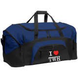 I LOVE TWH WHITE BG99 Colorblock Sport Duffel