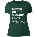 Summer Nights Showring Lights Walk On NL3900 Ladies' Boyfriend T-Shirt