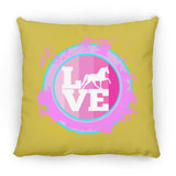 TWH PLEASURE BLEACH SPLATTER PINK TEAL ZP16 Medium Square Pillow