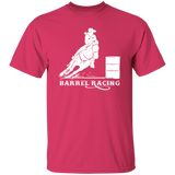 BARREL RACING STYLE 1 (WHITE) 4HORSE G500 5.3 oz. T-Shirt