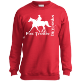 MISSOURI FOX TROTTER (white) 4HORSE PC90Y Youth Crewneck Sweatshirt