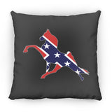 Rebel on the Rail Tennessee Walking Horse Performance ZP16 Medium Square Pillow