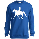 Missouri Fox Trotter LADY FINAL ART WHITE PC90Y Youth Crewneck Sweatshirt