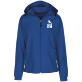 RACK ON RACKING (WHITE ART) LST76 Ladies' Jersey-Lined Hooded Windbreaker