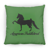 American Saddlebred 2 (black) ZP16 Medium Square Pillow