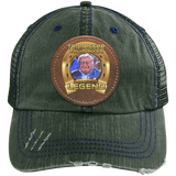 JACK HEFFINGTON (Legends Series) HAT 6990 Distressed Unstructured Trucker Cap - Patch