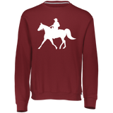 Missouri Fox Trotter WITH MALE RIDER WHITE 698HBM Dri-Power Fleece Crewneck Sweatshirt