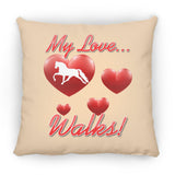 MY LOVE WALKS (Pleasure) ZP16 Medium Square Pillow