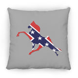 Rebel on the Rail Tennessee Walking Horse Performance ZP16 Medium Square Pillow