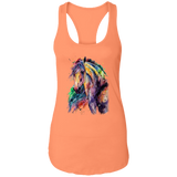 EQUINE ABSTRACT 1 4HORSE NL1533 Ladies Ideal Racerback Tank