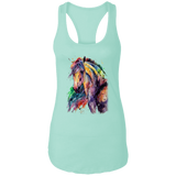 EQUINE ABSTRACT 1 4HORSE NL1533 Ladies Ideal Racerback Tank