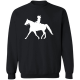 Missouri Fox Trotter LADY FINAL ART WHITE G180 Crewneck Pullover Sweatshirt