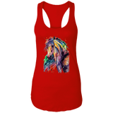 EQUINE ABSTRACT 1 4HORSE NL1533 Ladies Ideal Racerback Tank