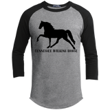 Tennessee Walker (black) 4HORSE YT200 Youth 3/4 Raglan Sleeve Shirt