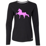 AMERICAN SADDLEBRED PINK 64LTTX Ladies’ Essential Dri-Power Long Sleeve Tee