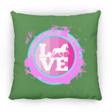 TWH PLEASURE BLEACH SPLATTER PINK TEAL ZP18 Large Square Pillow
