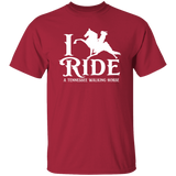 I RIDE A WALKING HORSE B (WHITE) G500 5.3 oz. T-Shirt