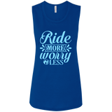 RIDE MORE WORRY LESS B8803 Ladies' Flowy Muscle Tank