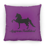 American Saddlebred 2 (black) ZP18 Large Square Pillow