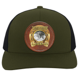 DOUG BARNES (Legends Series) Round Leather Patch 104C Trucker Snap Back - Patch