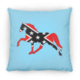 Rebel on the Rail Tennessee Walking Horse Pleasure ZP14 Small Square Pillow