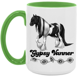 GYPSY VANNER 4HORSE (BLACK LETTERS) AM15OZ 15oz. Accent Mug