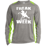 Freak Of The Week ST361LS Long Sleeve Heather Colorblock Performance Tee