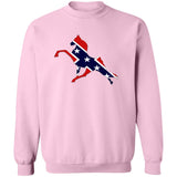 Rebel on the Rail Tennessee Walking Horse Performance G180 Crewneck Pullover Sweatshirt