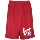 Love (TWH Pleasure) 1844 Moisture-Wicking 9 inch Inseam Mesh Shorts