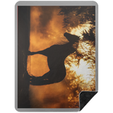 BLACK HORSE 1 BSHL Premium Black Sherpa Blanket 60x80