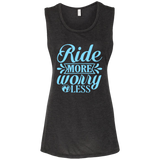 RIDE MORE WORRY LESS B8803 Ladies' Flowy Muscle Tank