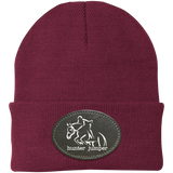 HUNTER JUMPER BLACK LEATHER CP90 Knit Cap - Patch