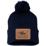 MISSOURI FOX TROTTER ON LEATHER SP15 Pom Pom Knit Cap - Patch