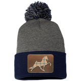 TENNESSEE WALKING HORSE PERFORMANCE LEATHER BURBURY SP15 Pom Pom Knit Cap - Patch